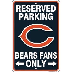 Chicago Bears NFL "Bears Fans Only" Reserved Parking Sign